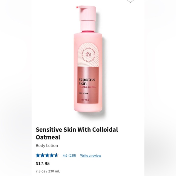 Sensitive Skin w/ Colloidal Oatmeal Body Lotion, 7.8 oz / 230 mL, NWT - Picture 2 of 7